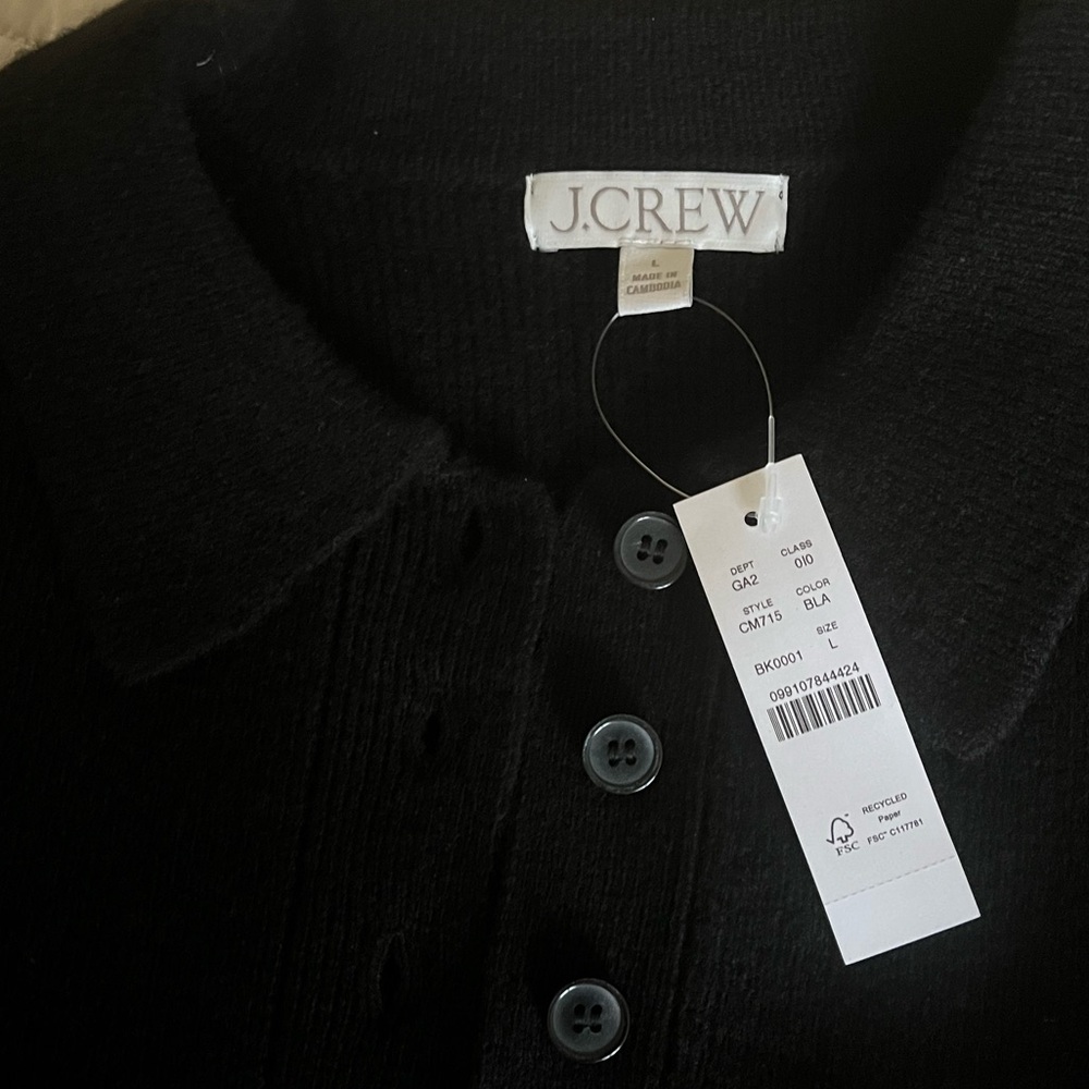 J. Crew Milano-stitch cinched-waist cardigan USL NWT - Picture 4 of 5